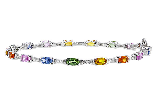 E274-92895: BRACELET 4.76 MULTI-COLOR SAPPH 5.08 TGW (7")