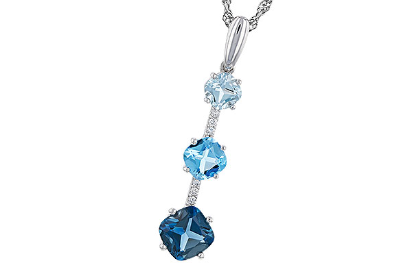 F274-91976: NECK 1.87 TW BLUE TOPAZ 1.90 TGW