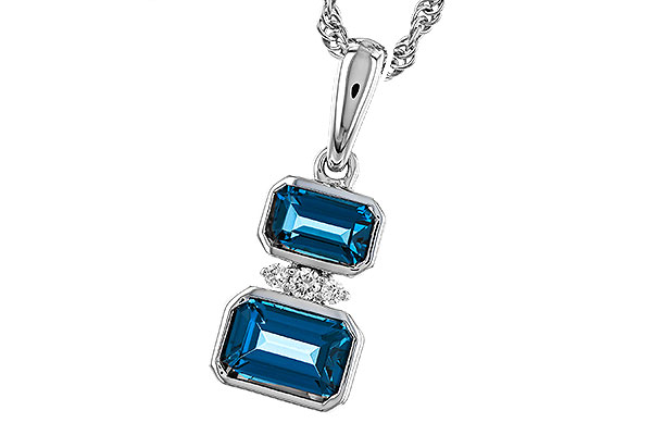 F274-92876: NECK .95 TW LONDON BLUE TOPAZ .98 TGW