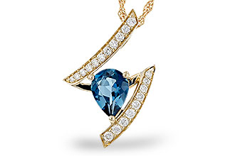 H274-91940: NECK 1.04 LONDON BLUE TOPAZ 1.23 TGW (8x6MM)