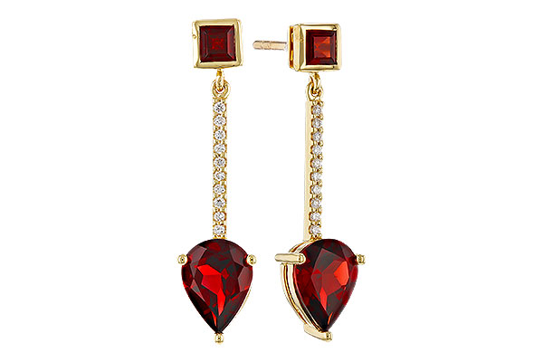 H274-92831: EARRINGS 2.70 TW GARNET 2.77 TGW